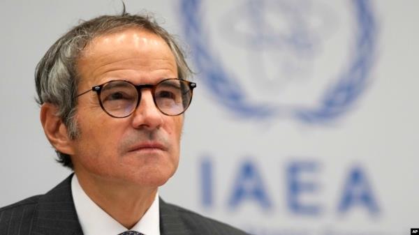 FILE - Internatio<em></em>nal Atomic Energy Agency (IAEA) Director-General Rafael Grossi arrives for an IAEA Board of Governors meeting in Vienna on Nov. 22, 2023.