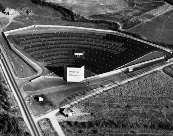 The Forest Drive-In was all the rage during the era of drive-in movies. Image courtesy of the State Archives of North Carolina.