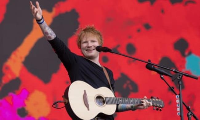 Ed Sheeran performs on stage at Radio 1’s Big Weekend 2022