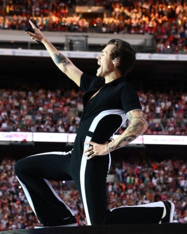 Harry Styles performs at Wembley Stadium last year