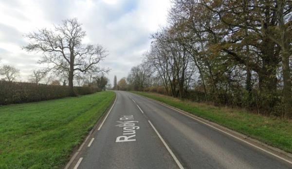 Rugby Road in Cotesbach FIVE PEOPLE FIGHTING FOR LIFE AFTER CAR CRASH IN LEICESTERSHIRE VILLAGE Credit Google