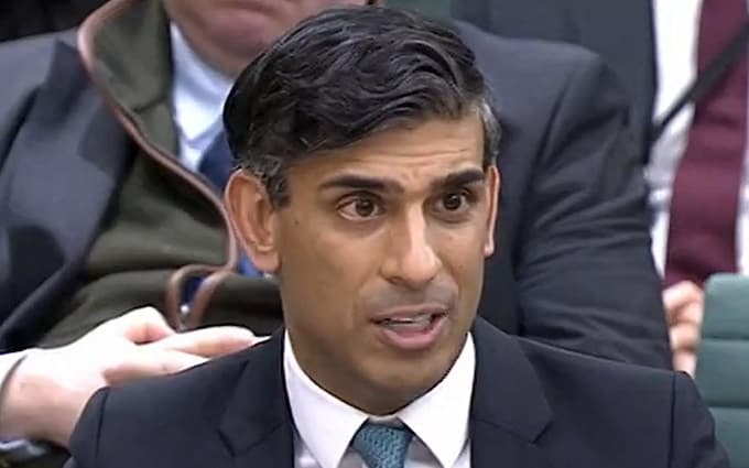 Rishi Sunak at a Parliamentary Liason Committee hearing on Tuesday