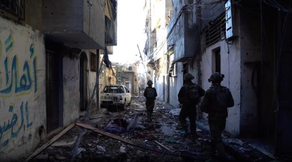 IDF troops are pictured in the Gaza Strip.