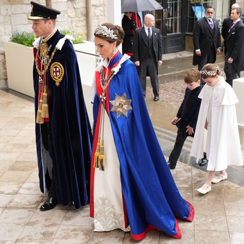 The Princess of Wales in her Coro<em></em>nation gown, a Sarah Burton for Alexander McQueen creation